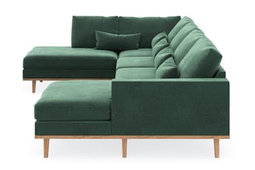 Copenhagen 5-sits Vänstervänd U-formad Soffa med Divan och Schäslong i Sammet - Mörkgrön - Products - Möbler - Soffa - Sammetssoffa