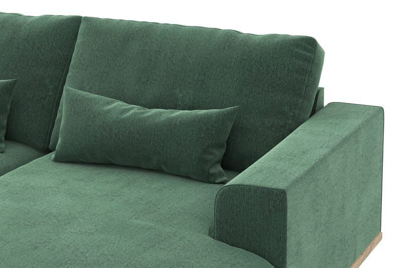 Copenhagen 5-sits Vänstervänd U-formad Soffa med Divan och Schäslong i Sammet - Mörkgrön - Products - Möbler - Soffa - Sammetssoffa