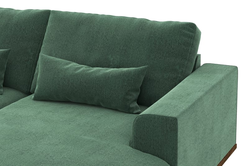 Copenhagen 5-sits Vänstervänd U-formad Soffa med Divan och Schäslong i Sammet - Mörkgrön - Products - Möbler - Soffa - Sammetssoffa