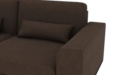 Copenhagen 5-sits Vänstervänd U-formad Soffa med Divan och Schäslong i Tyg - Brun - Products - Möbler - Soffa - U-soffa