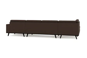 Copenhagen 5-sits Vänstervänd U-formad Soffa med Divan och Schäslong i Tyg - Brun - Products - Möbler - Soffa - U-soffa
