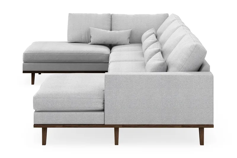Copenhagen 5-sits Vänstervänd U-formad Soffa med Divan och Schäslong i Tyg - Ljusgrå - Products - Möbler - Soffa - U-soffa