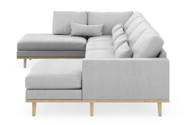 Copenhagen 5-sits Vänstervänd U-formad Soffa med Divan och Schäslong i Tyg - Ljusgrå - Products - Möbler - Soffa - U-soffa