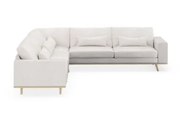 Copenhagen 6-sits L-formad Hörnsoffa i Bouclé - Vit - Products - Möbler - Soffa - Hörnsoffa