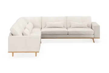 Copenhagen 6-sits L-formad Hörnsoffa i Bouclé - Vit - Products - Möbler - Soffa - Hörnsoffa
