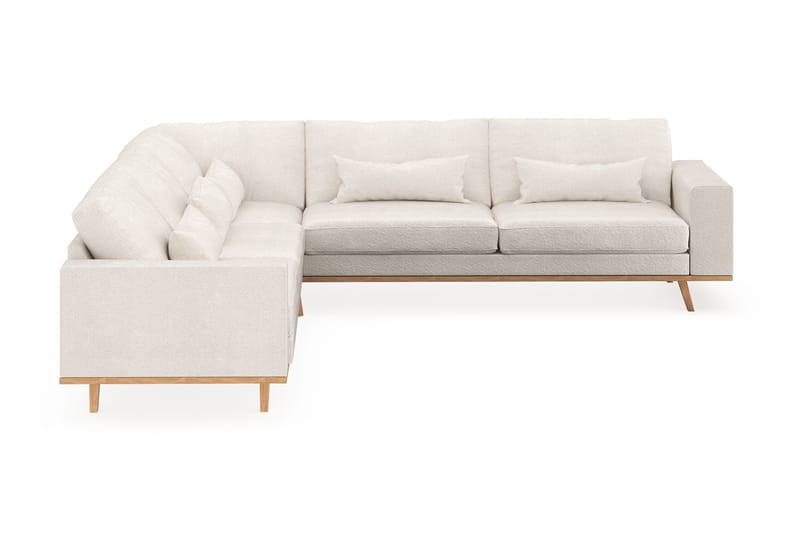 Copenhagen 6-sits L-formad Hörnsoffa i Bouclé - Vit - Products - Möbler - Soffa - Hörnsoffa