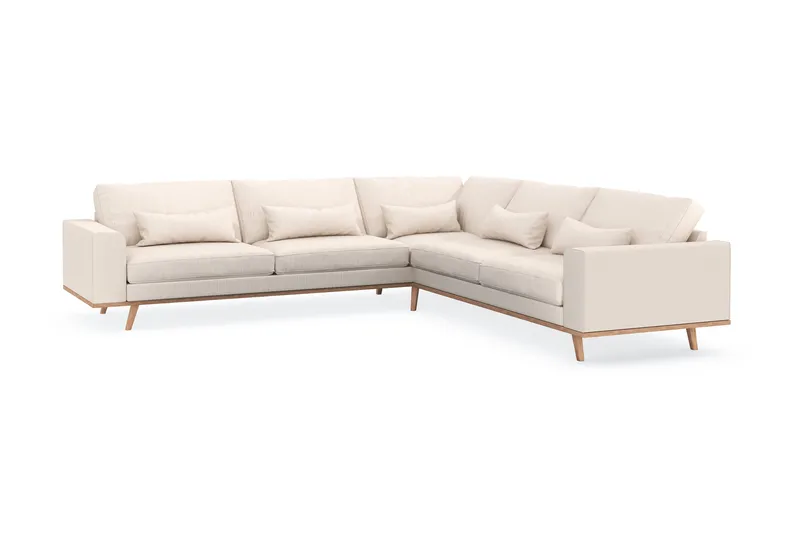 Copenhagen 6-sits L-formad Hörnsoffa i Manchester - Beige - Products - Möbler - Soffa - Hörnsoffa