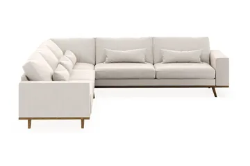 Copenhagen 6-sits L-formad Hörnsoffa i Sammet - Krämvit - Products - Möbler - Soffa - Sammetssoffa