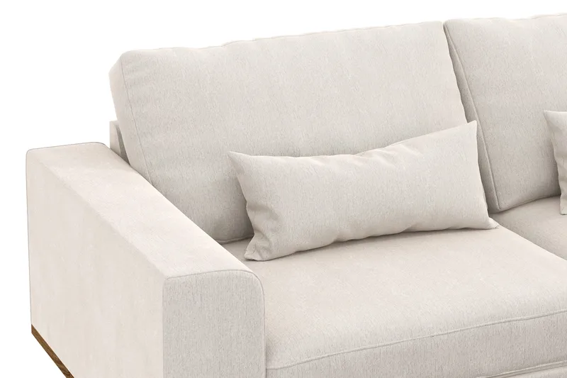 Copenhagen 6-sits L-formad Hörnsoffa i Sammet - Krämvit - Products - Möbler - Soffa - Sammetssoffa