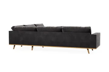 Copenhagen 6-sits L-formad Hörnsoffa i Sammet - Mörkgrå - Products - Möbler - Soffa - Sammetssoffa