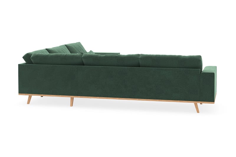 Copenhagen 6-sits L-formad Hörnsoffa i Sammet - Mörkgrön - Products - Möbler - Soffa - Sammetssoffa