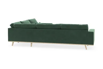 Copenhagen 6-sits L-formad Hörnsoffa i Sammet - Mörkgrön - Products - Möbler - Soffa - Sammetssoffa