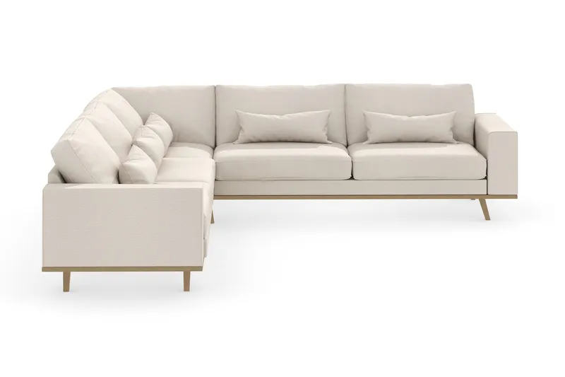 Copenhagen 6-sits L-formad Hörnsoffa i Tyg - Beige - Products - Möbler - Soffa - Hörnsoffa
