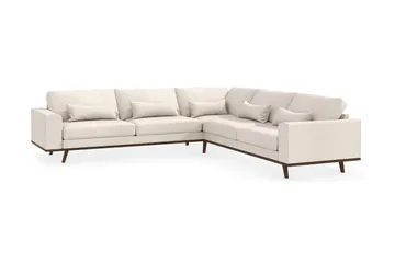 Copenhagen 6-sits L-formad Hörnsoffa i Tyg - Beige - Products - Möbler - Soffa - Hörnsoffa