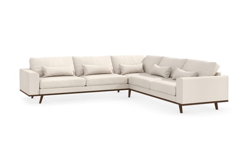 Copenhagen 6-sits L-formad Hörnsoffa i Tyg - Beige - Products - Möbler - Soffa - Hörnsoffa