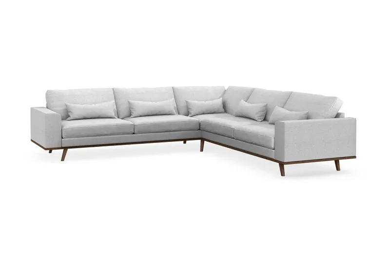 Copenhagen 6-sits L-formad Hörnsoffa i Tyg - Ljusgrå - Products - Möbler - Soffa - Hörnsoffa