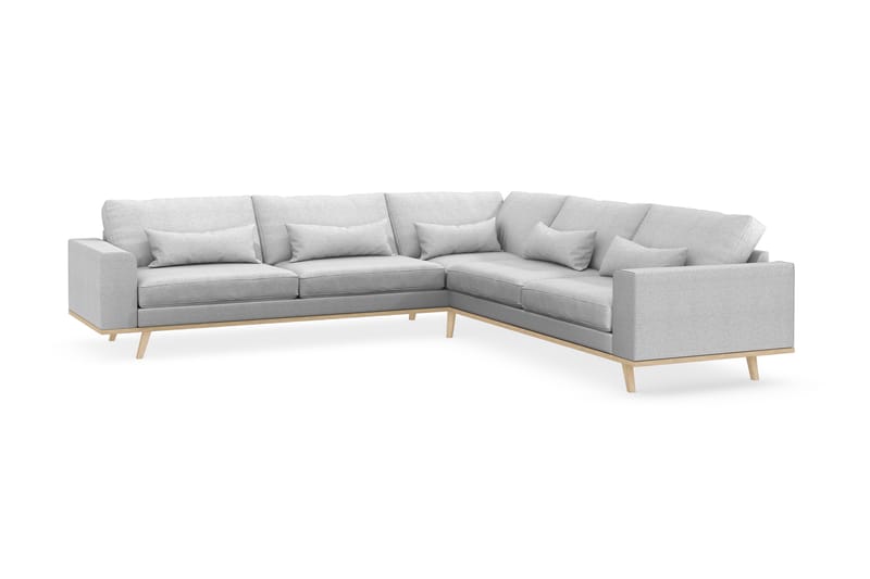 Copenhagen 6-sits L-formad Hörnsoffa i Tyg - Ljusgrå - Products - Möbler - Soffa - Hörnsoffa