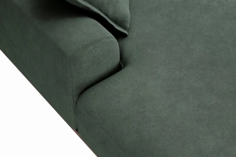 Copenhagen Premium 5-sits Högervänd U-formad Djup Soffa med Divan och Schäslong i Tyg - Grön - Products - Möbler - Soffa - U-soffa