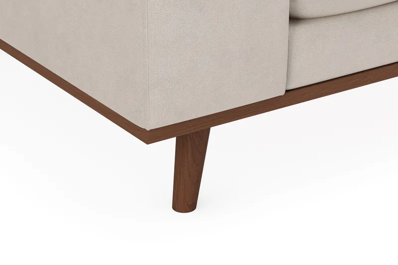 Copenhagen Premium 5-sits Högervänd U-formad Djup Soffa med Divan och Schäslong i Tyg - Beige - Products - Möbler - Soffa - U-soffa