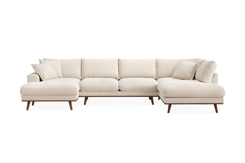 Copenhagen Premium 5-sits Högervänd U-formad Djup Soffa med Divan och Schäslong i Chenille - Ljusbeige - Products - Möbler - Soffa - U-soffa