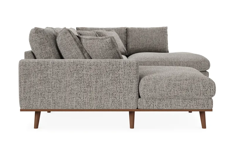 Copenhagen Premium 5-sits Högervänd U-formad Djup Soffa med Divan och Schäslong i Chenille - Grå - Products - Möbler - Soffa - U-soffa