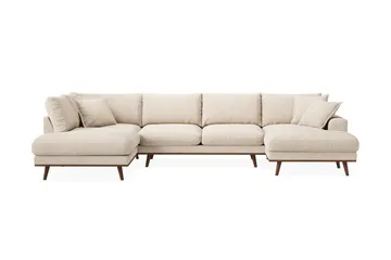 Copenhagen Premium 5-sits Vänstervänd U-formad Djup Soffa med Divan och Schäslong i Chenille