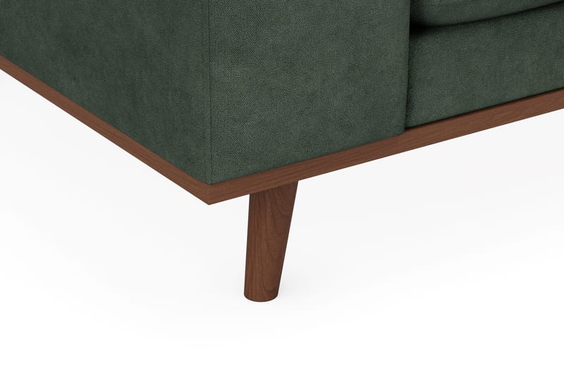 Copenhagen Premium 5-sits Högervänd U-formad Djup Soffa med Divan och Schäslong i Tyg - Grön - Products - Möbler - Soffa - U-soffa