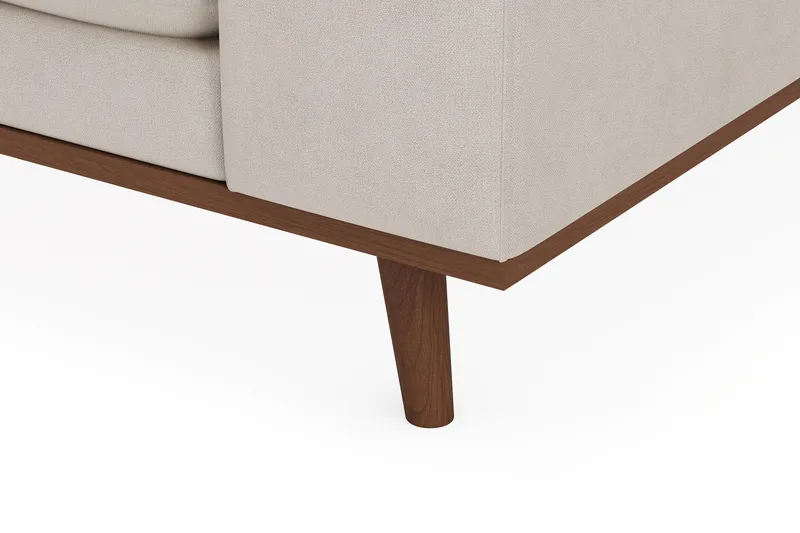 Copenhagen Premium 5-sits Vänstervänd U-formad Djup Soffa med Divan och Schäslong i Tyg - Beige - Products - Möbler - Soffa - U-soffa