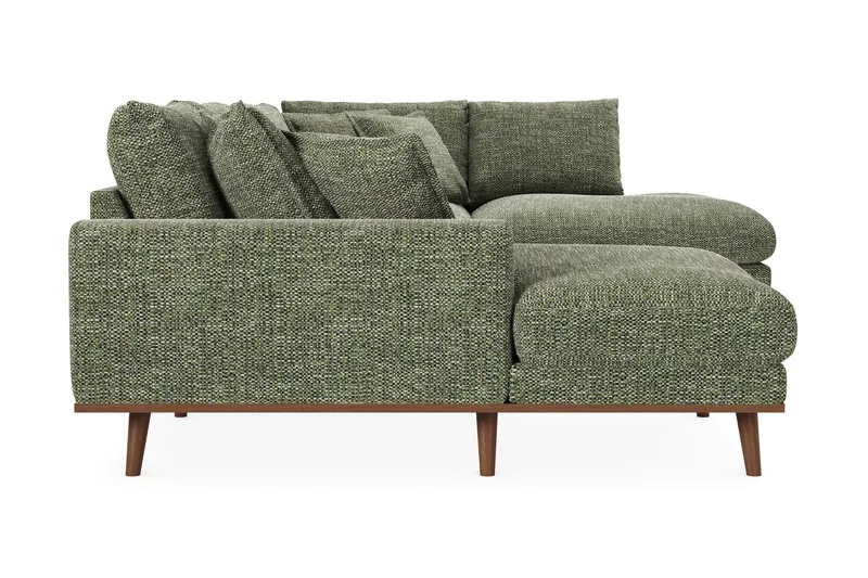 Copenhagen Premium 5-sits Högervänd U-formad Djup Soffa med Divan och Schäslong i Chenille - Grön - Products - Möbler - Soffa - U-soffa