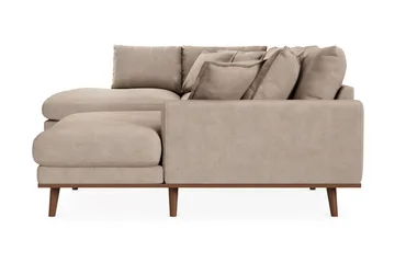 Copenhagen Premium 5-sits Vänstervänd U-formad Djup Soffa med Divan och Schäslong i Tyg - Ljusbrun - Products - Möbler - Soffa - U-soffa