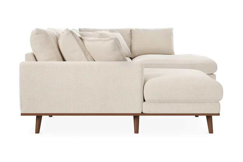 Copenhagen Premium 5-sits Högervänd U-formad Djup Soffa med Divan och Schäslong i Chenille - Ljusbeige - Products - Möbler - Soffa - U-soffa