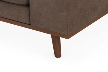 Copenhagen Premium 5-sits Vänstervänd U-formad Djup Soffa med Divan och Schäslong i Tyg - Mörkbrun - Products - Möbler - Soffa - U-soffa