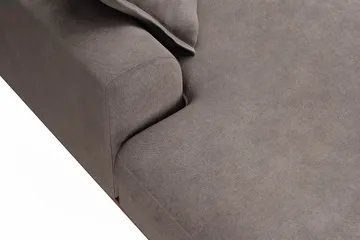 Copenhagen Premium 5-sits Högervänd U-formad Djup Soffa med Divan och Schäslong i Tyg - Brun - Products - Möbler - Soffa - U-soffa