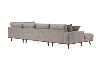 Copenhagen Premium 5-sits Högervänd U-formad Djup Soffa med Divan och Schäslong i Chenille - Grå - Products - Möbler - Soffa - U-soffa