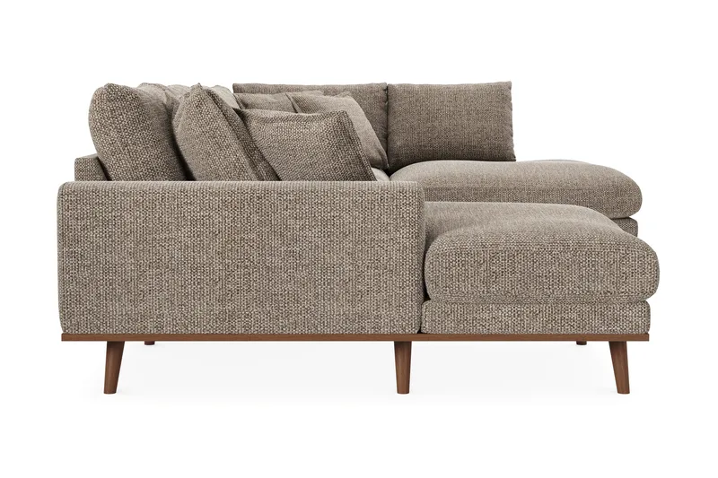 Copenhagen Premium 5-sits Högervänd U-formad Djup Soffa med Divan och Schäslong i Chenille - Brun - Products - Möbler - Soffa - U-soffa