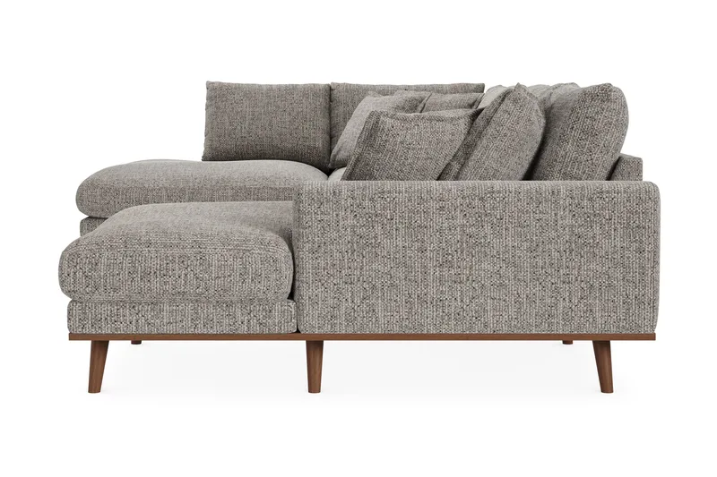 Copenhagen Premium 5-sits Vänstervänd U-formad Djup Soffa med Divan och Schäslong i Chenille - Grå - Products - Möbler - Soffa - U-soffa