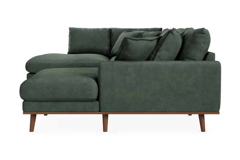 Copenhagen Premium 5-sits Vänstervänd U-formad Djup Soffa med Divan och Schäslong i Tyg - Grön - Products - Möbler - Soffa - U-soffa