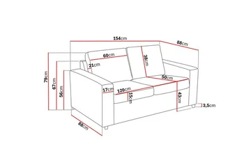 Crazy 2-sits Tygsoffa - Antracit - Products - Möbler - Soffa - 2 sits soffa