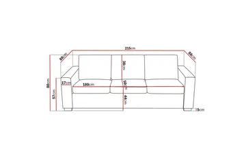 Crazy 3-sits Soffa i Konstläder - Svart - Products - Möbler - Soffa - 3 sits soffa