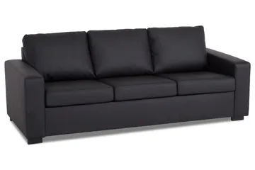 Crazy 3-sits Soffa i Konstläder - Svart - Products - Möbler - Soffa - 3 sits soffa
