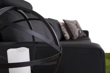 Crazy 3-sits Soffa i Konstläder - Svart - Products - Möbler - Soffa - 3 sits soffa