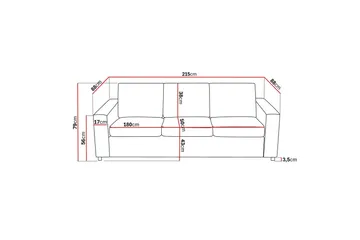 Crazy 3-sits Tygsoffa - Antracit - Products - Möbler - Soffa - 3 sits soffa