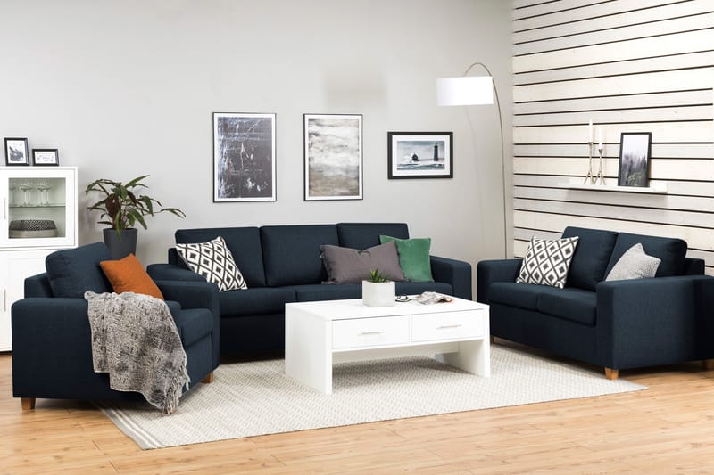 Crazy 3-sits Tygsoffa - Blå - Products - Möbler - Soffa - 3 sits soffa