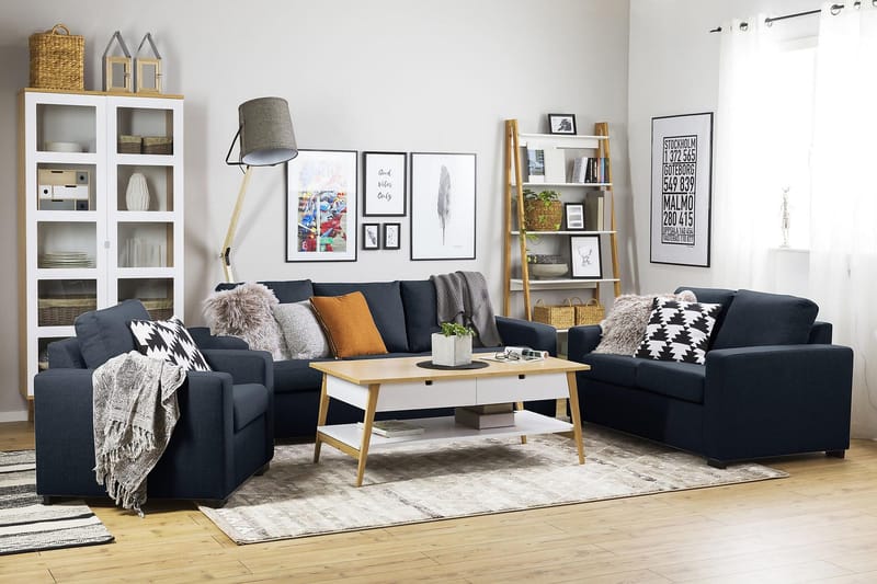 Crazy 3-sits Tygsoffa - Blå - Products - Möbler - Soffa - 3 sits soffa