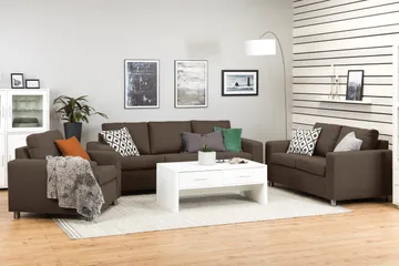 Crazy 3-sits Tygsoffa - Brun - Products - Möbler - Soffa - 3 sits soffa