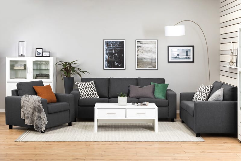 Crazy 3-sits Tygsoffa - Mörkgrå - Products - Möbler - Soffa - 3 sits soffa