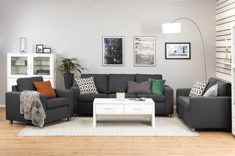 Crazy 3-sits Tygsoffa - Mörkgrå - Products - Möbler - Soffa - 3 sits soffa