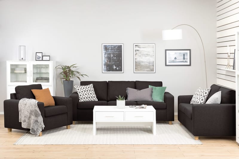 Crazy 3-sits Tygsoffa - Mörkgrå - Products - Möbler - Soffa - 3 sits soffa