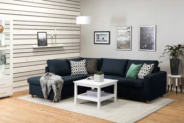 Crazy 3-sits Vänstervänd L-formad Schäslongsoffa i Tyg - Blå - Products - Möbler - Soffa - Divansoffa & schäslongsoffa