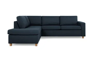 Crazy 3-sits Vänstervänd L-formad Schäslongsoffa i Tyg - Blå - Products - Möbler - Soffa - Divansoffa & schäslongsoffa